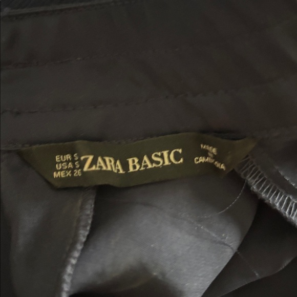 Zara Navy Silk Blouse Small - Picture 5 of 5